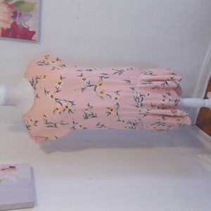 Vintage jore high low beautiful Peach floral dress vintage